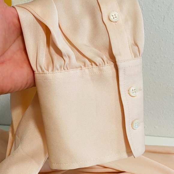 J.CREW Ashton Light Pink Stretch Silk Bodysuit  size 8 - Picture 5 of 11